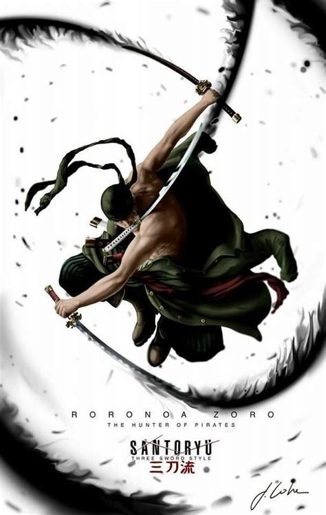 Roronoa Zoro en modo Santoryu