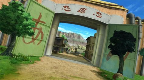 Shinobi atacando la entrada de Konoha