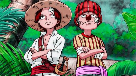 Buggy y Shanks como grumetes en el barco de Gol D. Roger