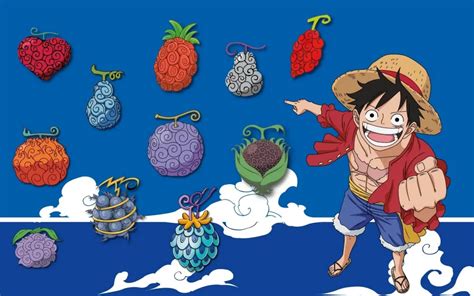 Ilustración de varias Frutas del Diablo