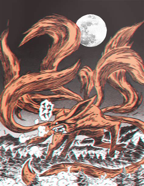 Kurama atacando Konoha