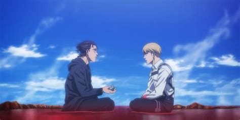 Eren y Armin conversando en El Camino