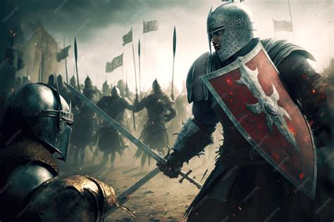 Escena de batalla épica entre humanos y titanes