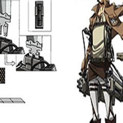 Soldados luchando contra titanes con equipo de maniobras tridimensionales