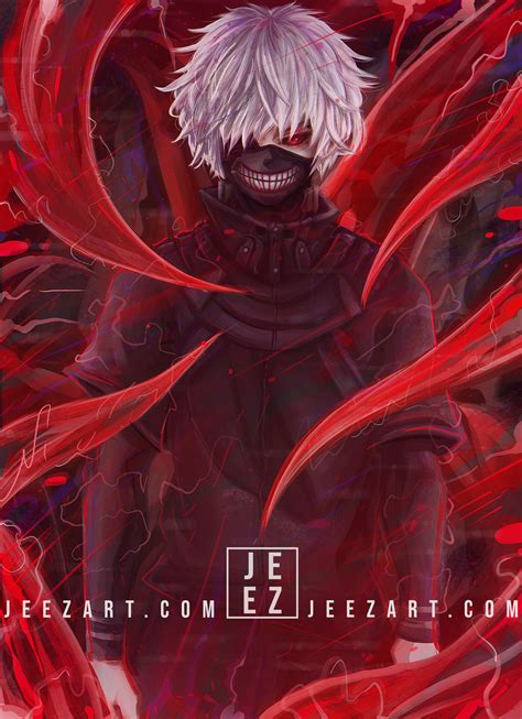 Una ilustración de Kaneki siendo atacado por Rize.