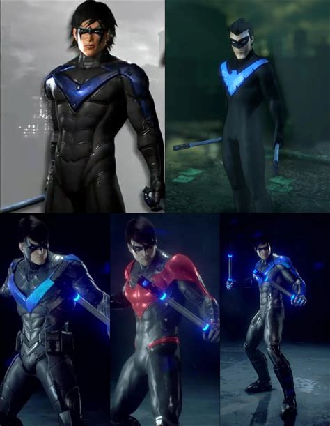 Comparativa de trajes de Nightwing en Titans