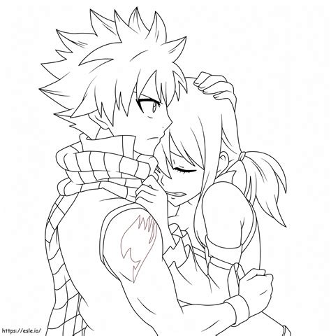 Natsu mirando a Lucy con tristeza
