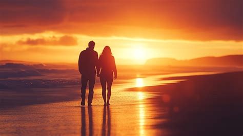 Megumi e Yuji de mãos dadas em uma praia ao pôr do sol