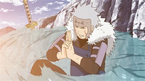 Tobirama Senju utilizando Hiraishin no Jutsu