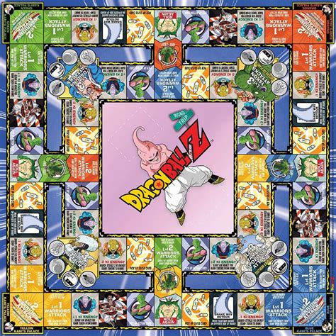 Tablero de juego de mesa de Dragon Ball con personajes icónicos
