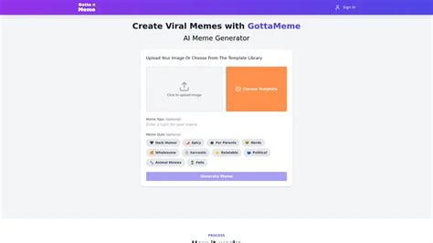 Interfaz de un generador de memes con opciones de personalización