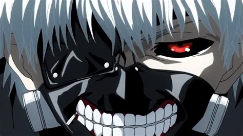 Ilustración de Kaneki Ken con su característico cabello blanco y ojo rojo