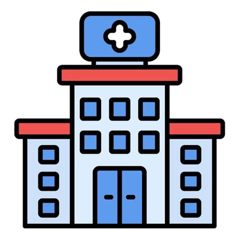 Ilustración de un hospital con personal médico