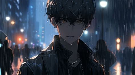 Ilustración de un personaje de anime con un fondo realista