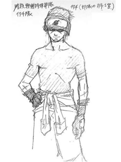 El boceto original de Itachi.