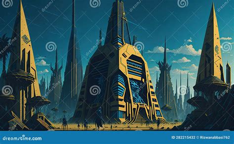 Ilustración de la ciudad futurista de Neo Novena