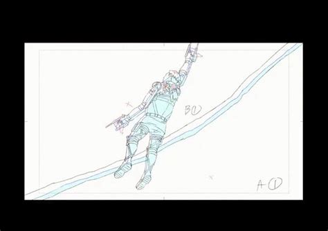 Ilustración de Sasha usando el Equipo de Maniobras Tridimensional