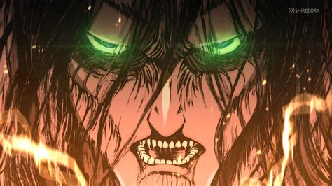 Ilustración de Eren en su forma de Titán