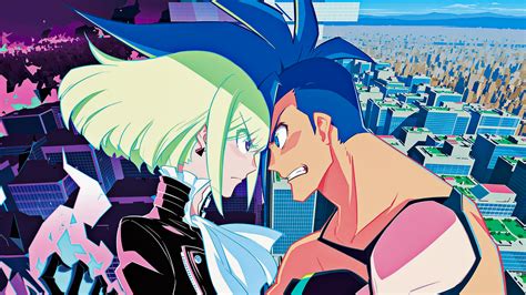 Galo y Lio luchando en Promare