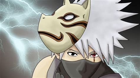Kakashi con su máscara