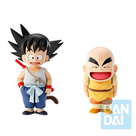 Figuras de Goku y Krillin de la colección Ichibansho de Dragon Ball