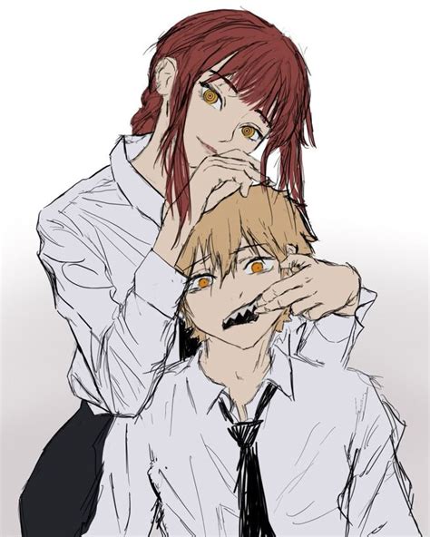 Ilustración de Makima y Denji
