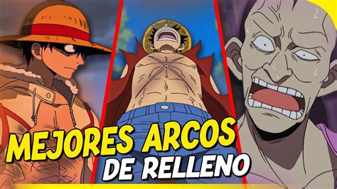 Tabla comparativa de arcos de relleno en el anime de One Piece