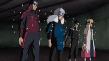 Minato resucitado junto a los anteriores Hokage