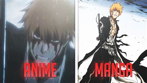 Infografía comparativa del manga y el anime de Bleach