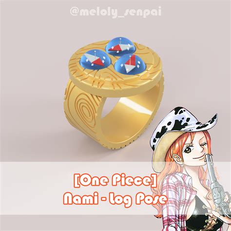 Ilustración de Nami con su Log Pose y Clima-Tact