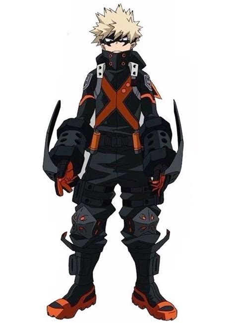 Katsuki Bakugou con armadura negra y corona