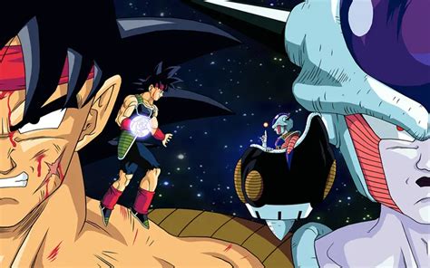 Bardock luchando contra los soldados de Freezer