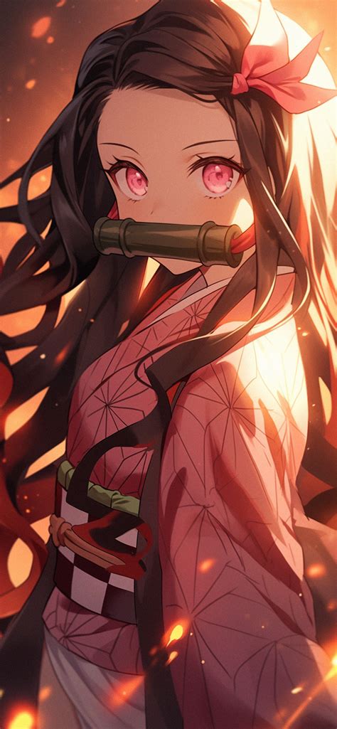 Ilustración de Nezuko Kamado en su forma demoníaca