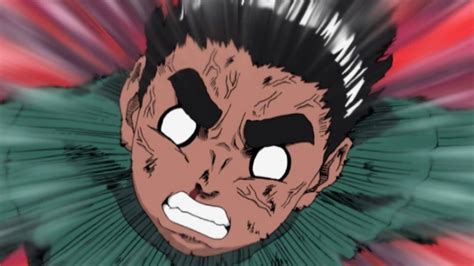 Representación de Rock Lee activando las Ocho Puertas Internas