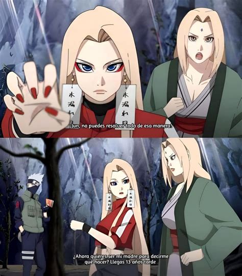 Tsunade afligida ante la noticia de la muerte de Nawaki.