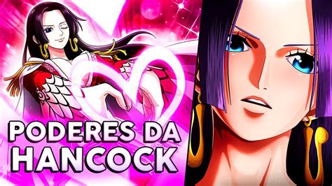 Infografía detallando los poderes y habilidades de Boa Hancock.