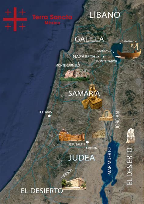 Mapa de la Tierra Santa y sus alrededores