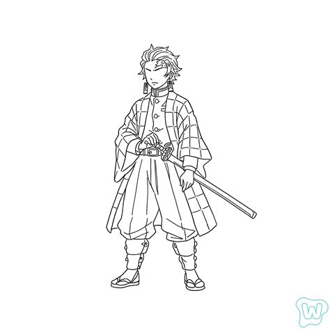 Ilustración de Tanjiro usando la espada para decapitar a Hantengu