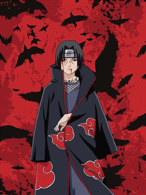 Itachi Uchiha con temática navideña, rodeado de regalos y decoraciones festivas.