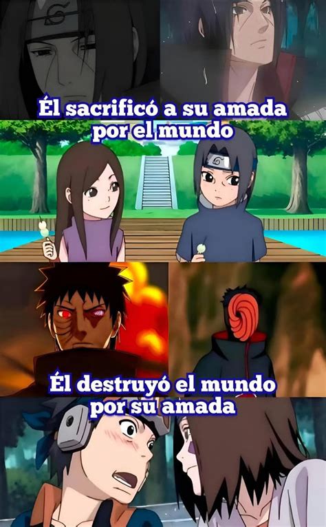 Escena final de Obito con Rin en otro mundo