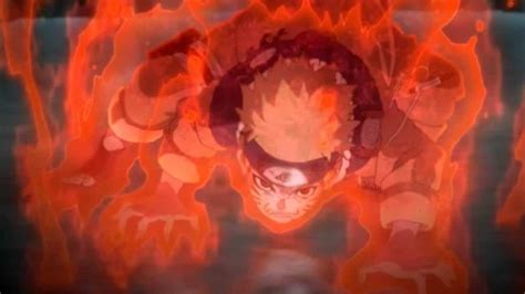 Naruto transformándose con el poder del Kyubi