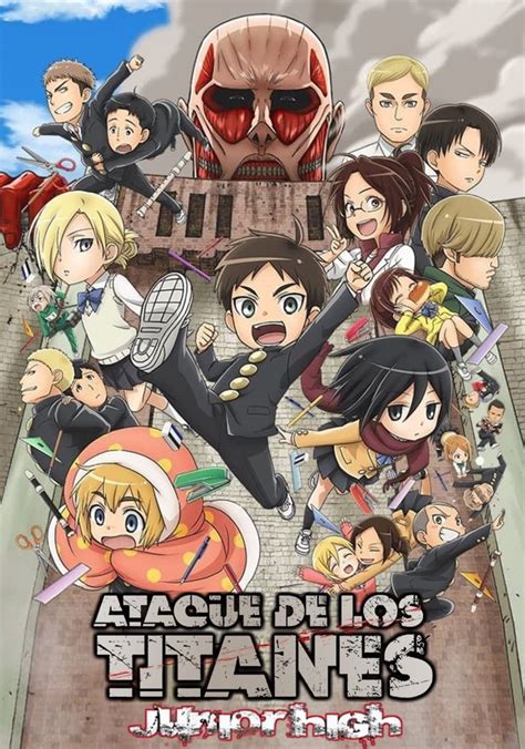 Cartel promocional de Ataque a los Titanes: Junior High