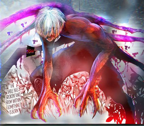 Ilustración de Kaneki en su forma Kakuja
