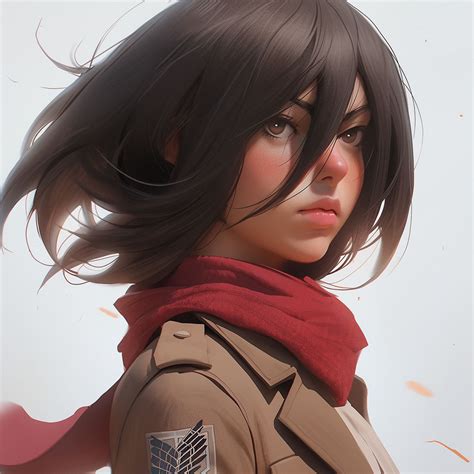 Ilustración de Mikasa Ackerman utilizando su poder Ackerman
