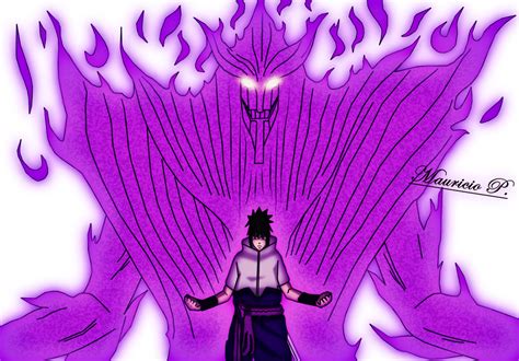 Sasuke Uchiha en su forma de Susanoo completo