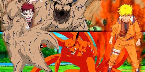Gaara entregando chakra a Kurama