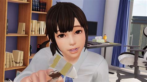 Interfaz de VR Kanojo con personaje femenino