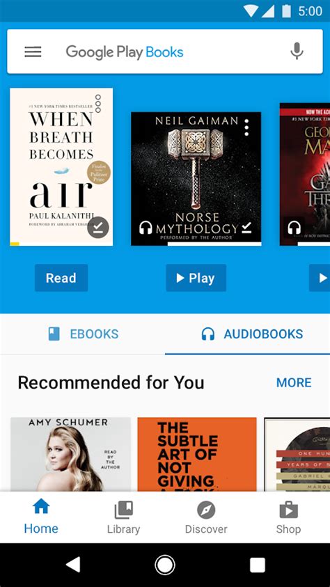Captura de pantalla de Google Play Books mostrando viñetas de cómic