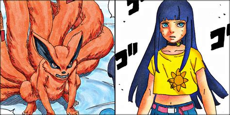 Ilustración de Kurama y Himawari