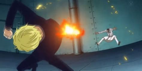 Sanji pateando a Vergo